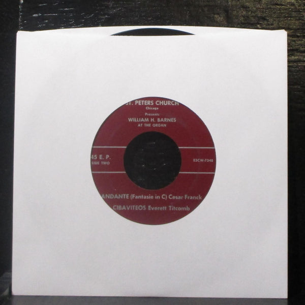 St. Peters Church - William H. Barnes At The Organ EP 7" VG+ Vinyl 45 E3CW-7347 - Shuga Records