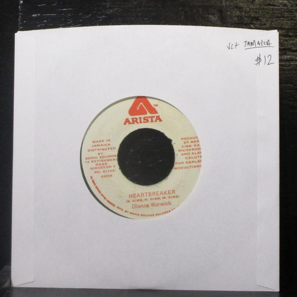 Dionne Warwick - Heartbreaker 7" VG+ Vinyl 45 Arista Jamaica - Shuga Records