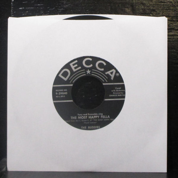 The Buddies - Two Skeletons On A Tin Roof 7" VG+ Vinyl 45 Decca 9-29840 USA 1956 - Shuga Records