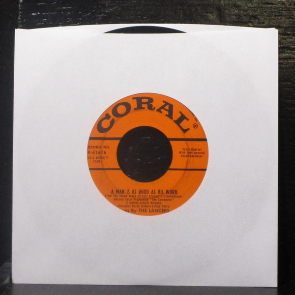 The Lancers - A Man Is As Good As His Word / Little Fool 7" VG+ Vinyl 45 Coral - Shuga Records