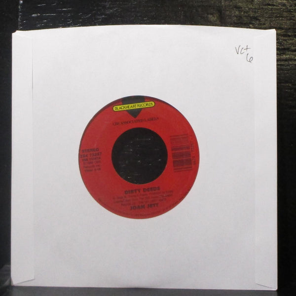 Joan Jett - Dirty Deeds / Let It Bleed 7" VG+ Vinyl 45 Blackheart ZS4 73267 USA - Shuga Records