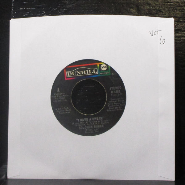 Solomon Burke - Midnight And You / I Have A Dream 7" VG+ Vinyl 45 D-4388 USA - Shuga Records