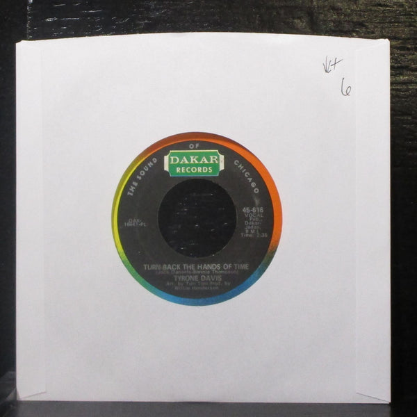 Tyrone Davis - Turn Back The Hands Of Time 7" VG+ Vinyl 45-616 Dakar USA 1970 - Shuga Records