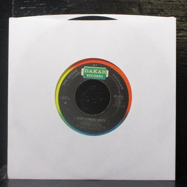 Tyrone Davis - Turn Back The Hands Of Time 7" VG+ Vinyl 45-616 Dakar USA 1970 - Shuga Records
