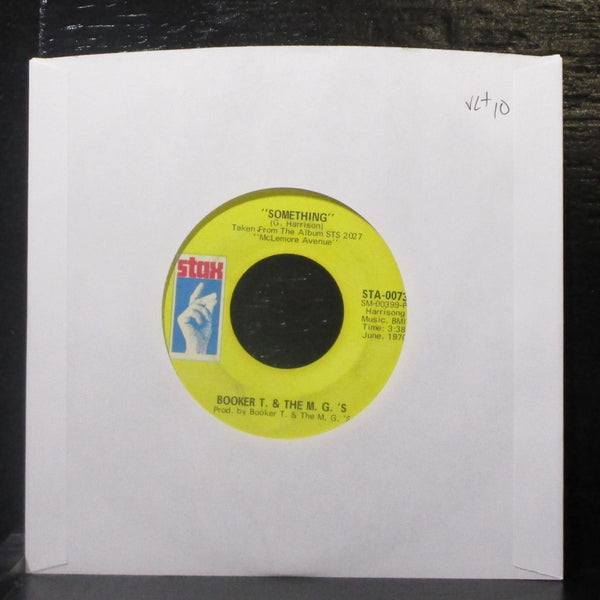 Booker T. & The M.G.'s - Something / Sunday Sermon 7" VG+ Vinyl 45 Stax STA-0073 - Shuga Records