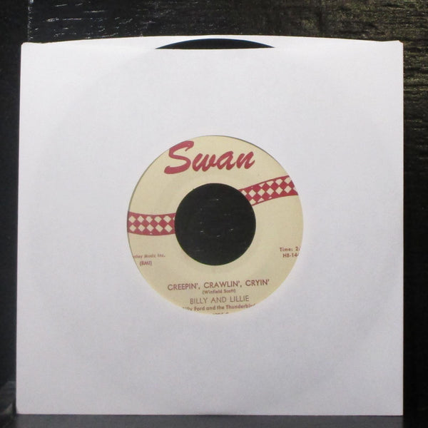Billy & Lillie - Happiness / Creepin', Crawlin', Cryin' 7" VG+ Vinyl 45 Swan - Shuga Records