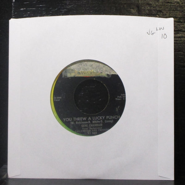 Gene Chandler - You Threw A Lucky Punch / Rainbow 7" VG Vinyl 45 VJ 468 USA 1962 - Shuga Records