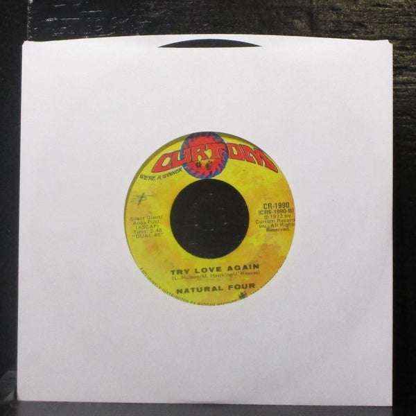 Natural Four - Can This Be Real / Try Love Again 7" VG+ Vinyl 45 Curtom CR-1990 - Shuga Records