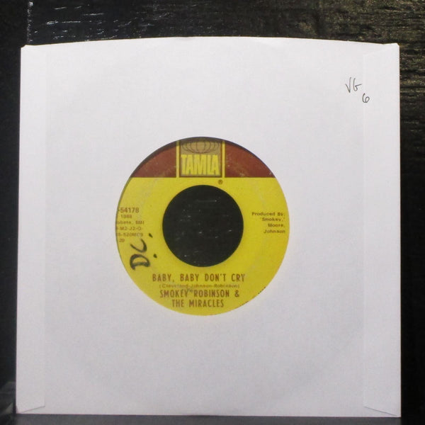 Smokey Robinson & The Miracles - Baby, Baby Don't Cry 7" VG Vinyl 45 Tamla 1968 - Shuga Records