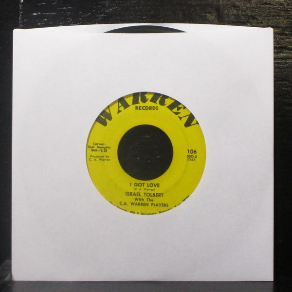 Israel "Popper Stopper" Tolbert - Big Leg Woman 7" VG Vinyl 45 Warren 106 USA - Shuga Records