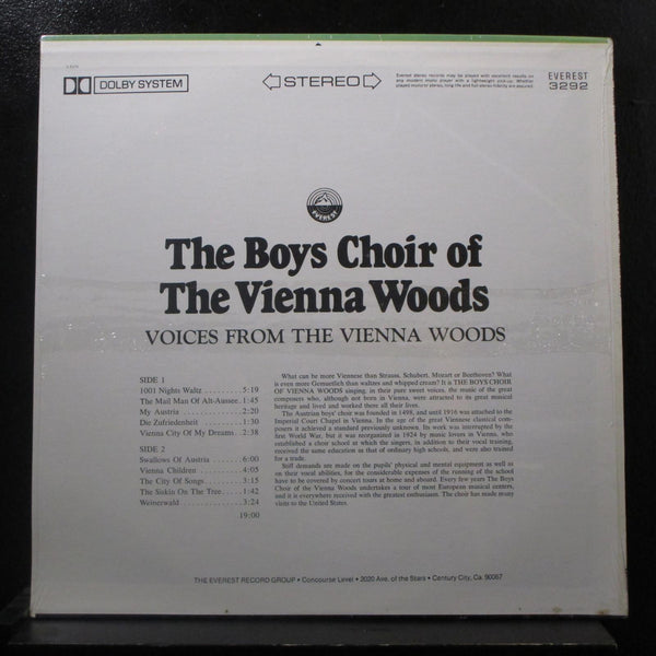 The Boys Choir Of The Vienna Woods - Voices From LP New Sealed Everest 3292 - Shuga Records
