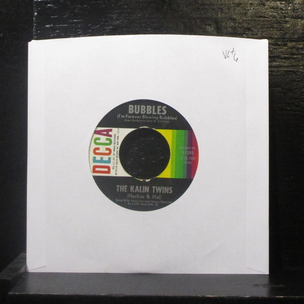 Kalin Twins - Bubbles / One More Time 7" VG+ Vinyl 45 Decca 31286 USA 1961 - Shuga Records