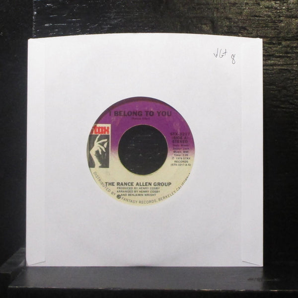 Rance Allen Group - I Belong To You / Wheel Of Life 7" VG+ Vinyl 45 Stax 1978 - Shuga Records