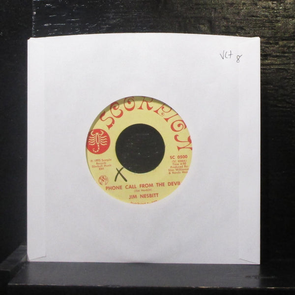Jim Nesbitt - Phone Call From The Devil 7" VG+ Vinyl 45 Scorpio SC 0500 USA 1975 - Shuga Records