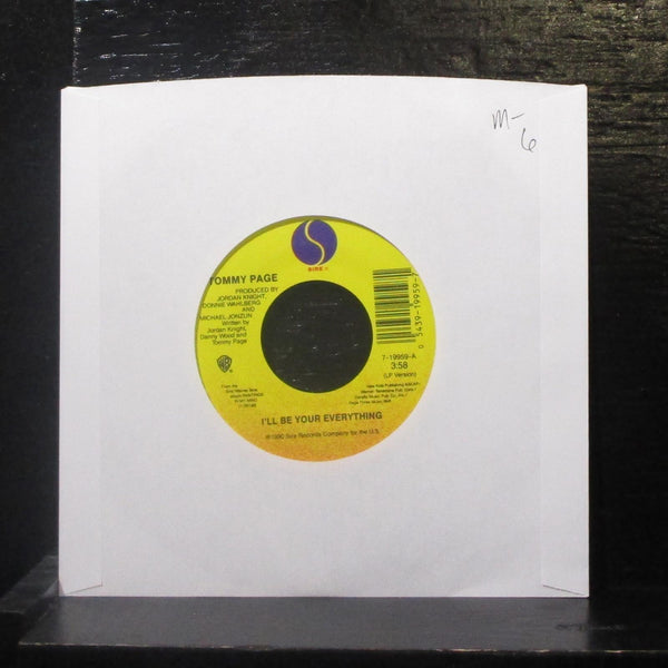 Tommy Page - I'll Be Your Everything 7" Mint- Vinyl 45 Sire 7-19959 USA 1990 - Shuga Records