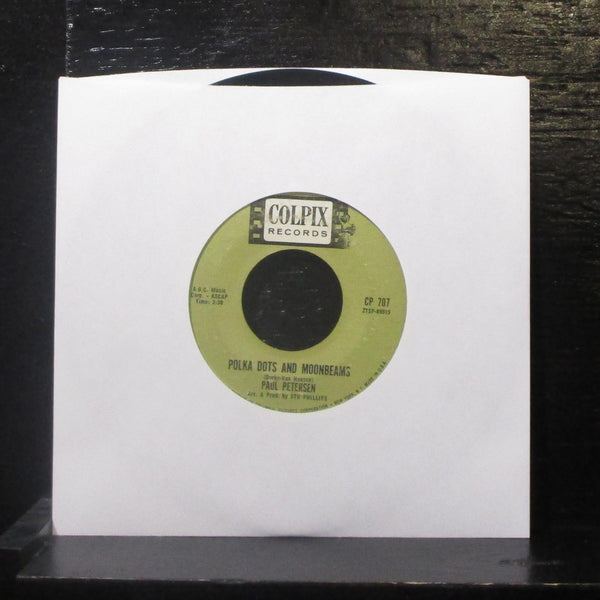 Paul Petersen - The Cheer Leader / Polka Dots & Moonbeams 7" VG Vinyl 45 Colpix - Shuga Records