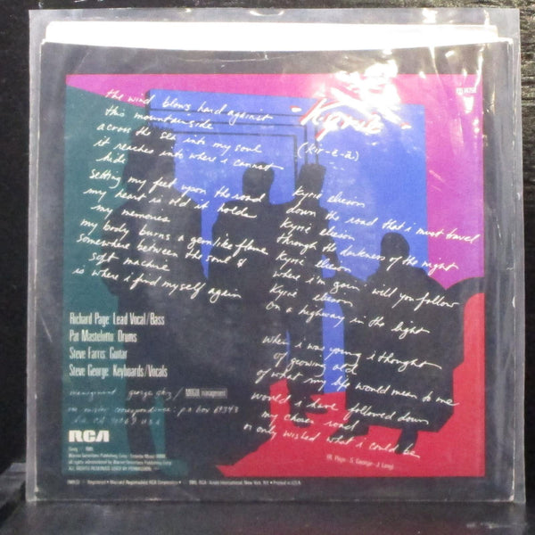 Mr. Mister - Kyrie / Run To Her 7" Mint- Vinyl 45 RCA PB-14258 USA 1985 purple - Shuga Records