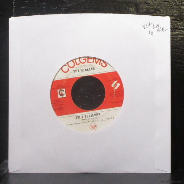 The Monkees - I'm A Believer / Steppin' Stone 7" VG+ Vinyl 45 Colgems 66-1002 - Shuga Records