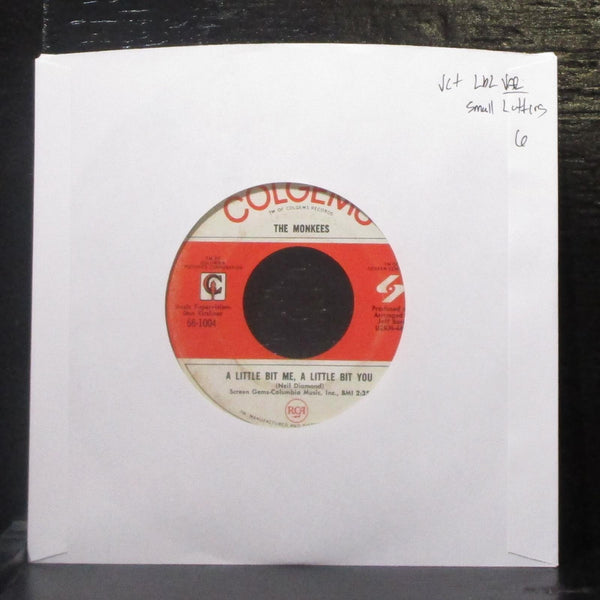 The Monkees - A Little Bit Me, A Little Bit You 7" VG+ Vinyl 45 Colgems 66-1004 - Shuga Records