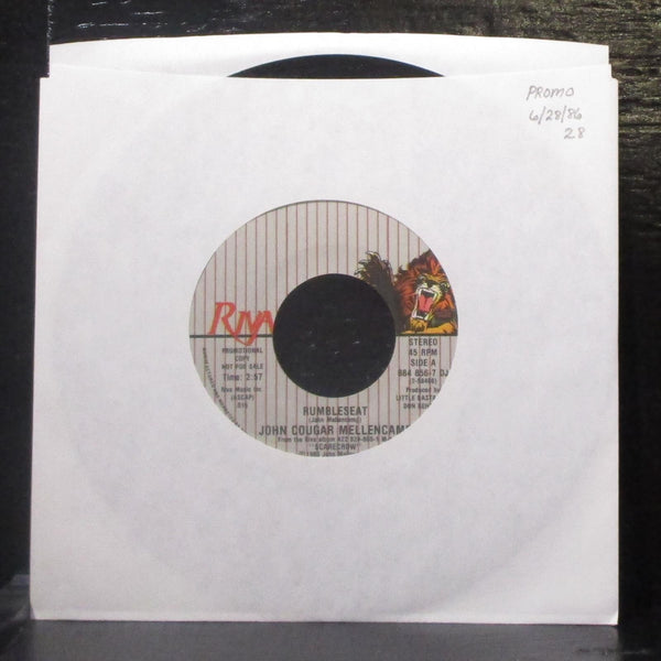 John Cougar Mellencamp - Rumbleseat 7" Mint- Promo Vinyl 45 Riva 884 856-7 DJ - Shuga Records
