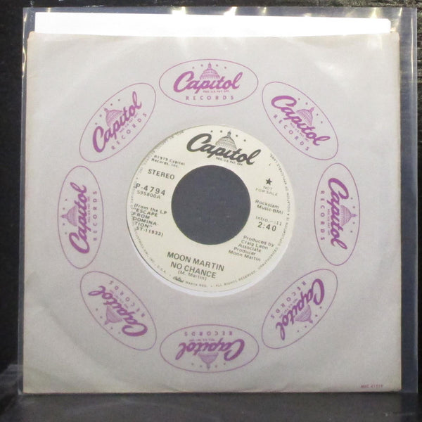 Moon Martin - No Chance 7" Mint- Promo Vinyl 45 Captiol P-4794 USA 1979 - Shuga Records