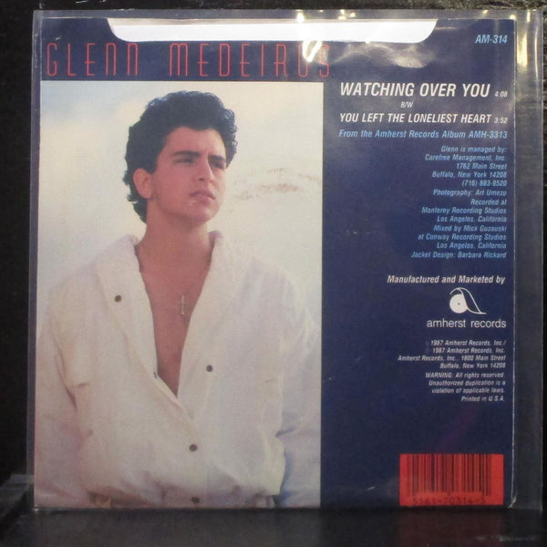 Glenn Medeiros - Watching Over You 7" Mint- Promo Vinyl 45 Amherst AM-314 USA - Shuga Records