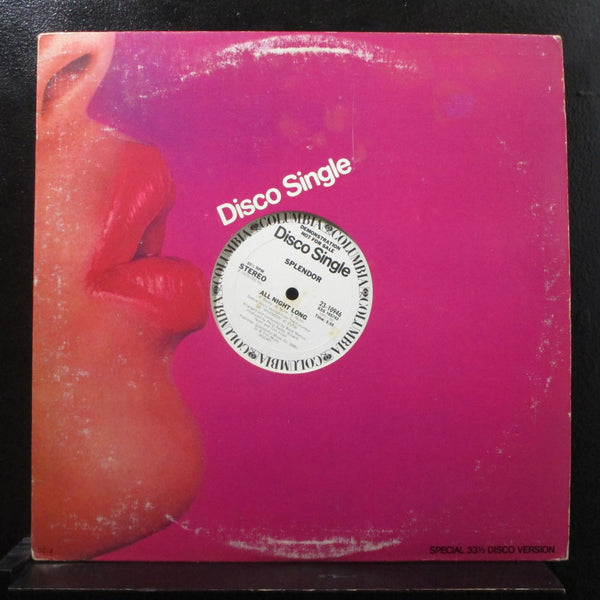 Splendor - All Night Long 12" Mint- 23-10946 White Promo 1979 USA Vinyl Record - Shuga Records