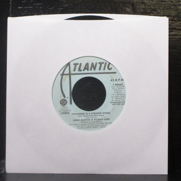Jenny Burton & Patrick Jude - Strangers In A Strange World 7" VG+ Promo Vinyl 45 - Shuga Records