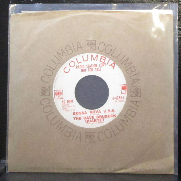 Dave Brubeck Quartet - Bossa Nova U.S.A. 7" VG+ Promo Vinyl 45 Columbia 4-42651 - Shuga Records
