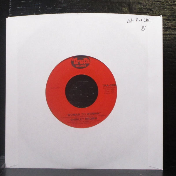 Shirley Brown - Woman To Woman / Yes Sir Brother 7" VG+ Vinyl 45 Truth TRA-3206 - Shuga Records
