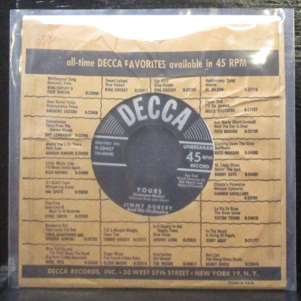 Jimmy Dorsey - Always In My Heart / Yours 7" Mint- Vinyl 45 Decca 9-28457 USA - Shuga Records