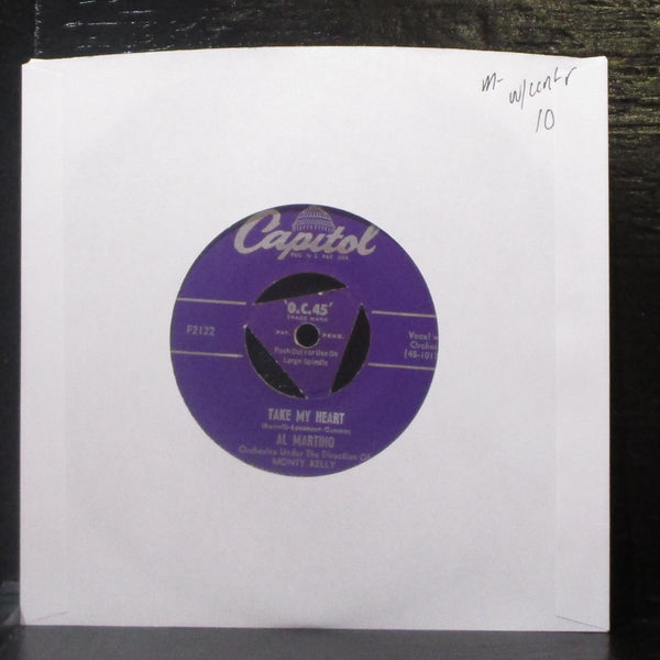 Al Martino - Take My Heart / I Never Cared 7" Mint- Vinyl 45 Capitol F2122 USA - Shuga Records