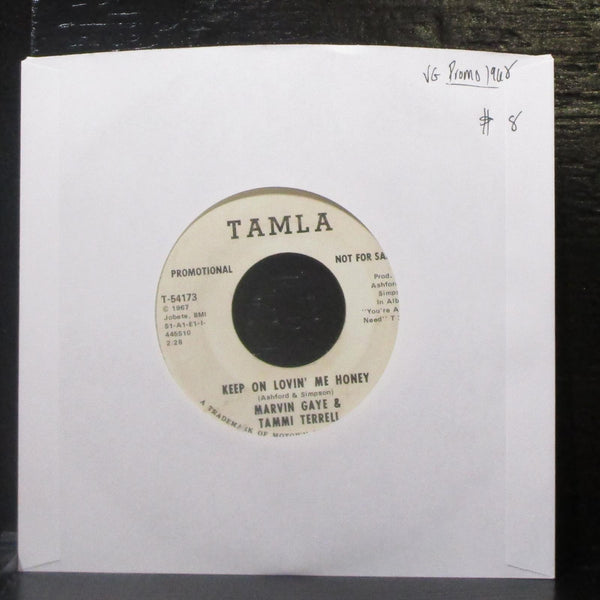 Marvin Gaye & Tammi Terrell - Keep On Lovin' Me Honey 7" VG Promo Vinyl 45 - Shuga Records