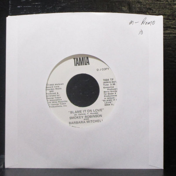 Smokey Robinson & Barbara Mitchell - Blame It On Love 7" Mint- Promo Vinyl 45 - Shuga Records
