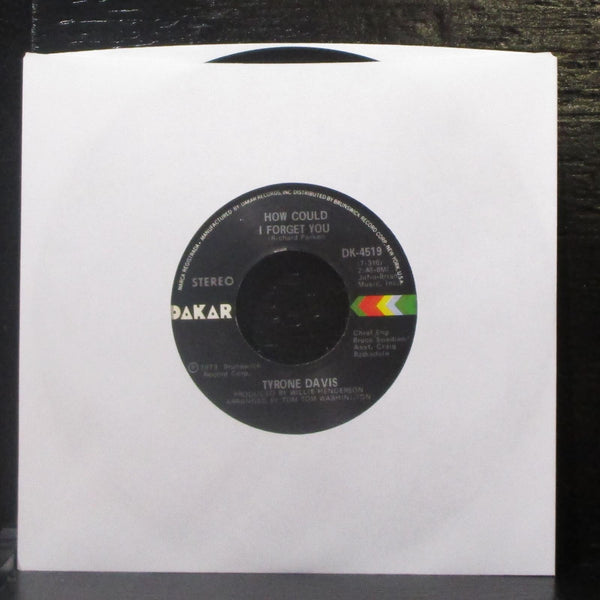 Tyrone Davis - Without You In My Life 7" VG+ Vinyl 45 Dakar DK-4519 USA 1973 - Shuga Records