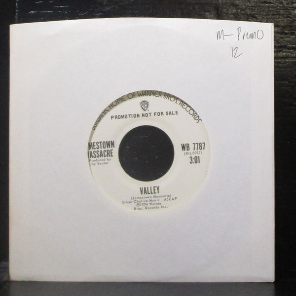 Jamestown Massacre - Saturday Night / Valley 7" Mint- Promo Vinyl 45 WB 7787 - Shuga Records