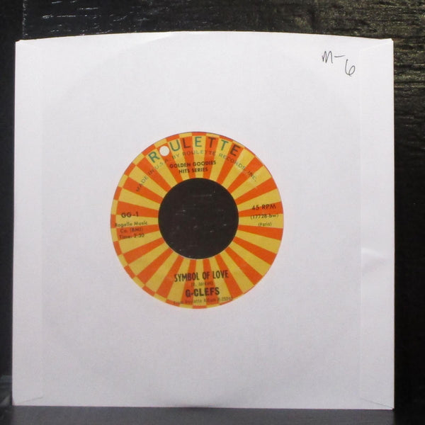 G-Clefs - Symbol Of Love / Cause You're Mine 7" Mint- Vinyl 45 Roulette GG-1 USA - Shuga Records