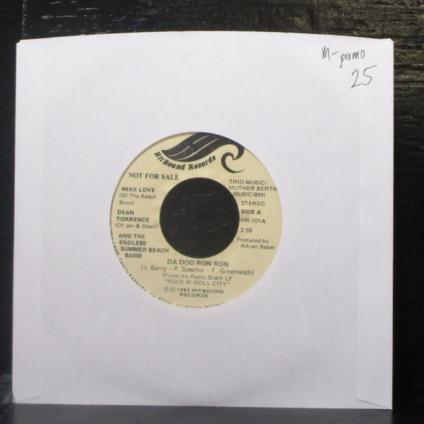 Dean Torrence & Mike Love 7" Mint- Promo Vinyl 45 Hitbound HR-101 USA 1982 - Shuga Records