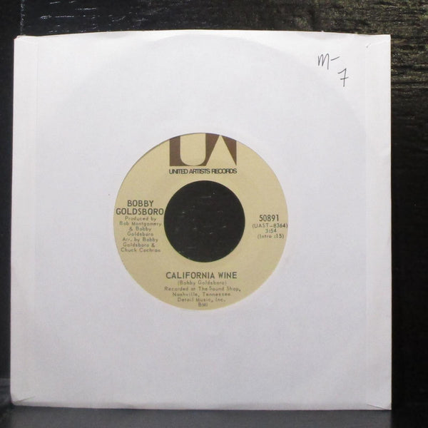 Bobby Goldsboro - California Wine / To Be With You 7" Mint- Vinyl 45 UA 50891 - Shuga Records