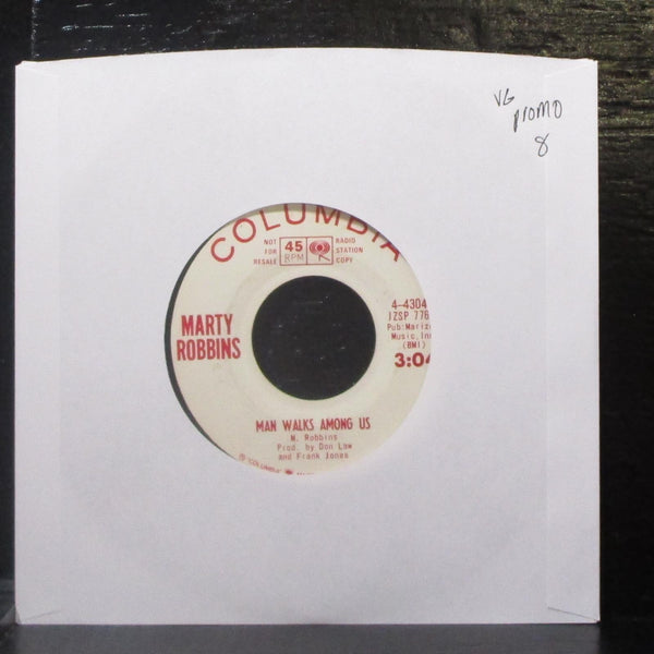 Marty Robbins - Man Walks Among Us 7" VG Promo Vinyl 45 Columbia 4-43049 USA - Shuga Records