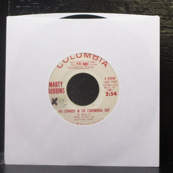 Marty Robbins - Man Walks Among Us 7" VG Promo Vinyl 45 Columbia 4-43049 USA - Shuga Records