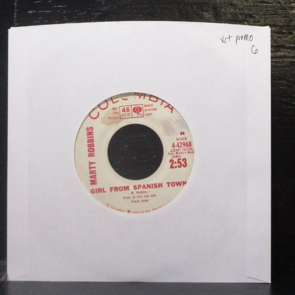 Marty Robbins - Girl From Spanish Town 7" VG+ Promo Vinyl 45 Columbia 4-42968 - Shuga Records