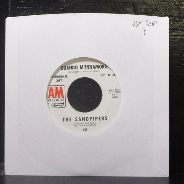 The Sandpipers - Quando M'Innamoro 7" VG+ Promo Vinyl 45 A&M 939 USA 1968 - Shuga Records