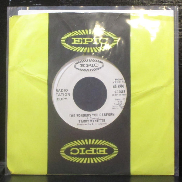 Tammy Wynette - The Wonders You Perform 7" Mint- Promo Vinyl 45 Epic 5-10687 - Shuga Records