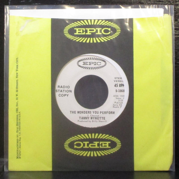 Tammy Wynette - The Wonders You Perform 7" Mint- Promo Vinyl 45 Epic 5-10687 - Shuga Records