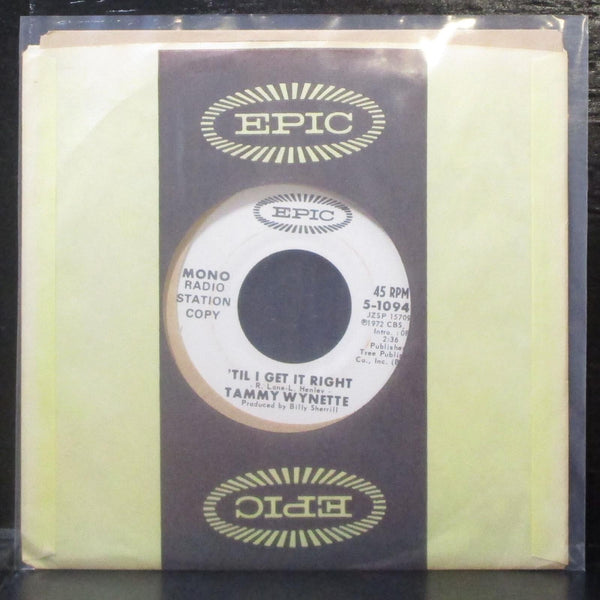 Tammy Wynette - 'Til I Get It Right 7" Mint- Promo Vinyl 45 Epic 5-10940 USA - Shuga Records