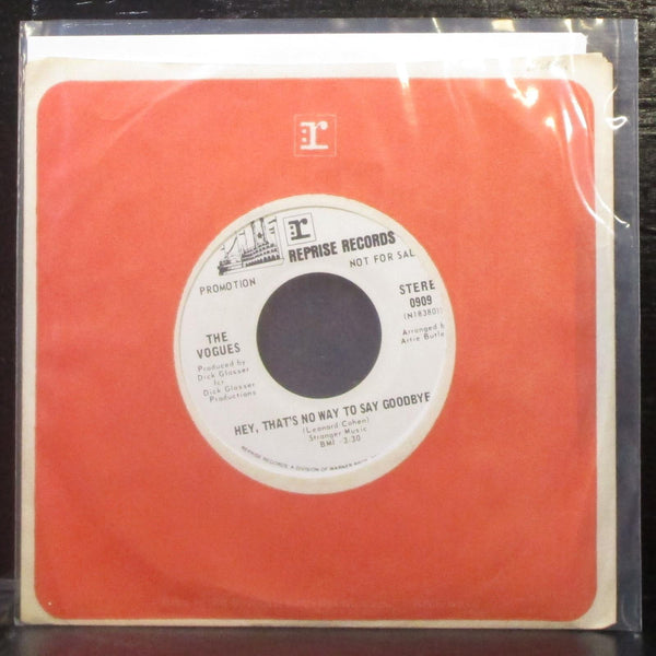 The Vogues - Hey, That's No Way To Say Goodbye 7" Mint- Promo Vinyl 45 Reprise - Shuga Records