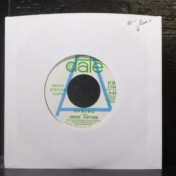 John Tipton - Spring / Two Lonely Lips 7" Mint- Promo Vinyl 45 Date 2-1641 USA - Shuga Records