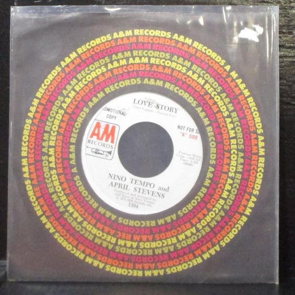 Nino Tempo & April Stevens - Love Story 7" Mint Promo Vinyl 45 A&M 1394 USA 1972 - Shuga Records