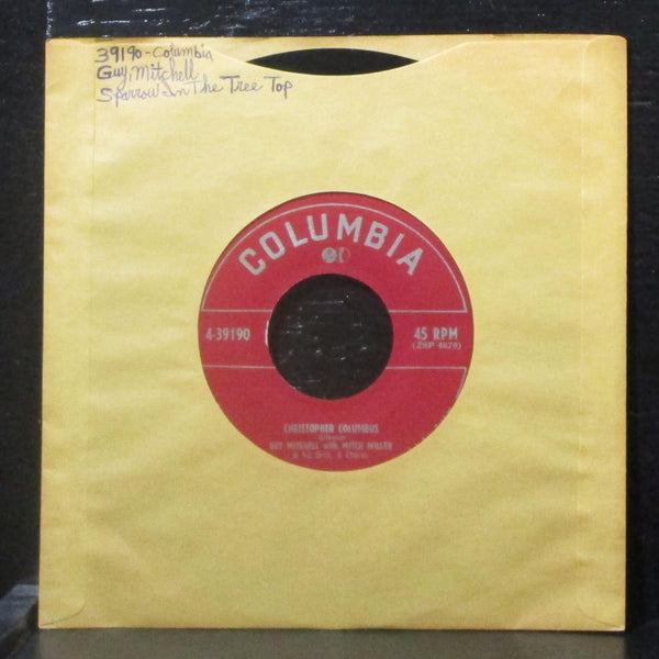 Guy Mitchell - Sparrow In The Tree Top / Christopher Columbus 7" Mint- Vinyl 45 - Shuga Records
